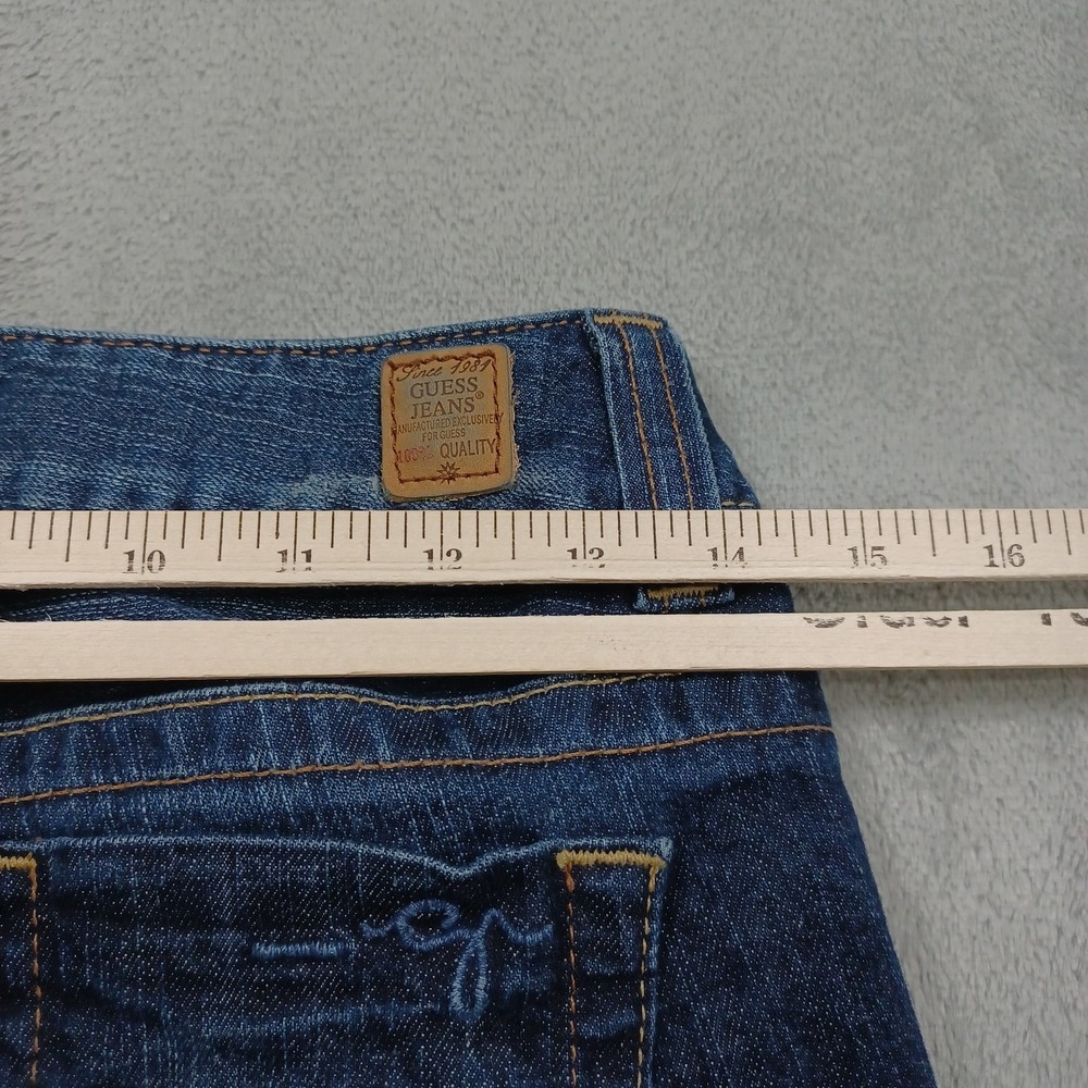 Vintage Guess Jeans Womens 26 Blue Denim Low Rise Skinny Y2K Preppy - Picture 8 of 8